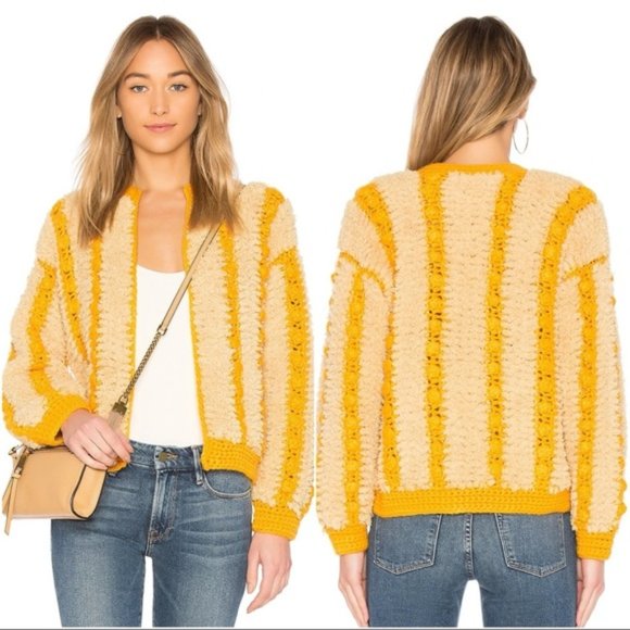 New Revolve Tularosa Morgana chunky oversized knit textured cardigan sweater